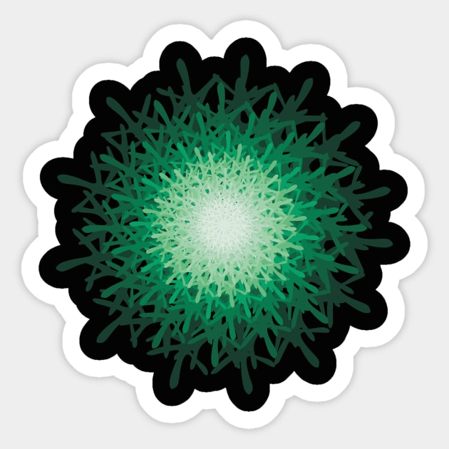 Green riddle Sticker by ewdondoxja